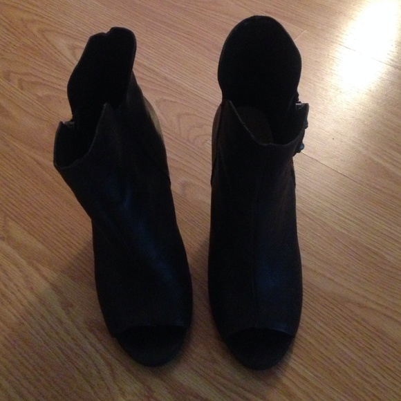 Open toe booties