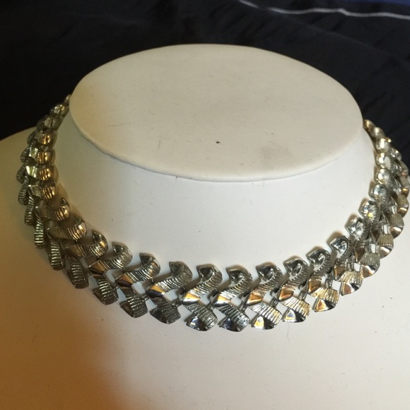 Vintage Coro Silvertone Necklace