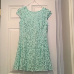 Mint green lace dress