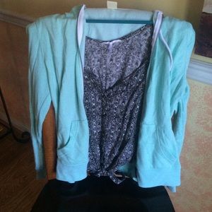 Mint Green Full Zip Hoodie