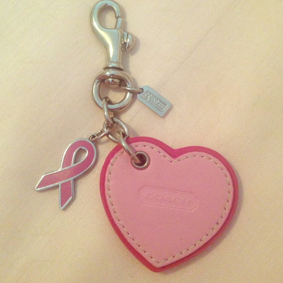 Coach breast cancer awareness key chain