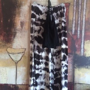 Black and White Patterned Maxi Skirt