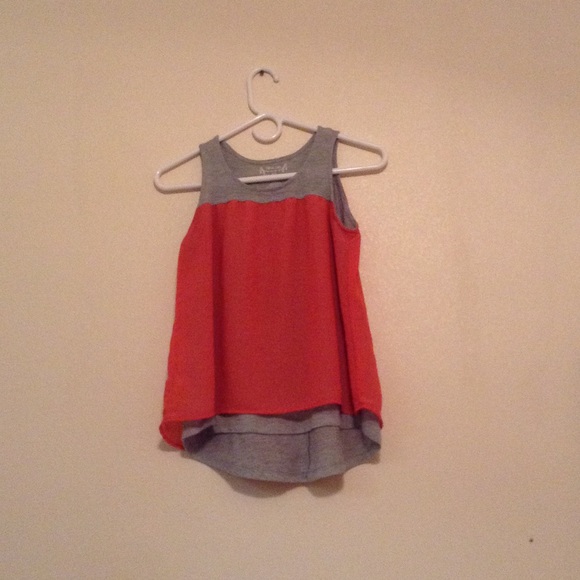 Coral flowy shirt