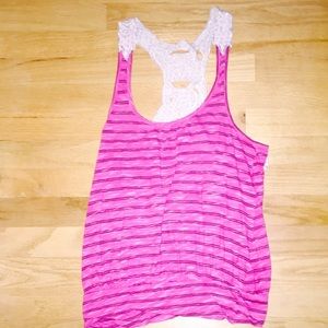 Free People Lace Back Tank