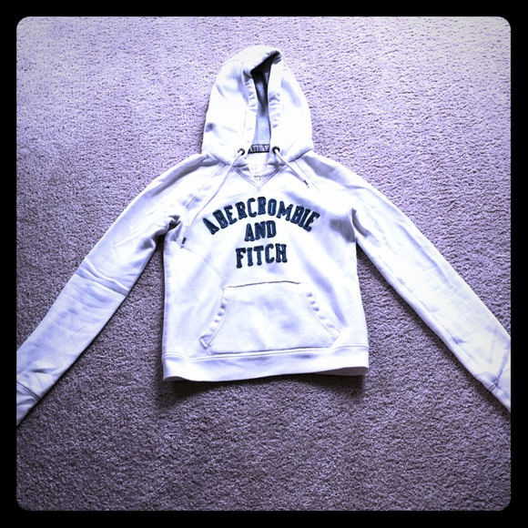 Abercrombie & Fitch White Hoodie