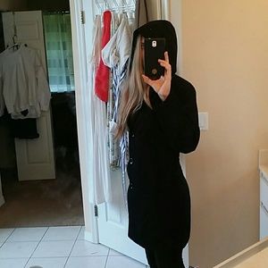 Relativity rain peacoat with detachable hood