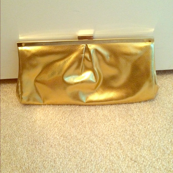 Michael Kors Gold evening clutch