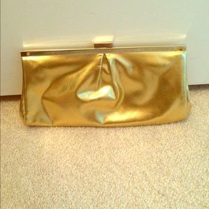 Michael Kors Gold evening clutch