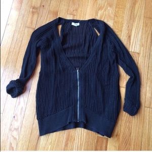 Silence + noise blue knit cardigan