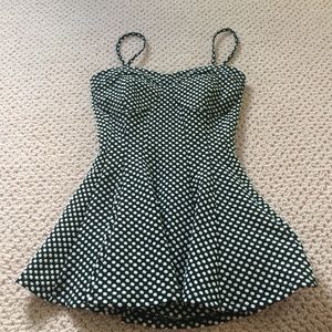 Cutest free people black and white pocadot peplum