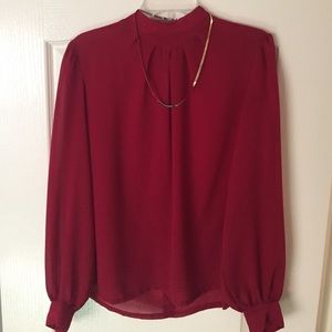 Vintage chiffron high collored shirt.