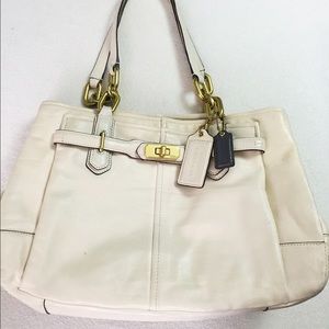 Coach Off-White Leather Handbag