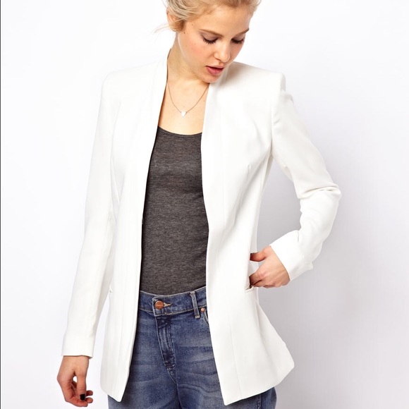ASOS Jackets & Blazers - Asos White Premium Blazer