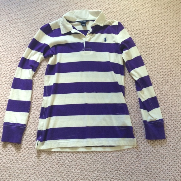 Ralph lauren white and purple rugby!