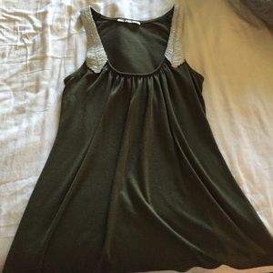 Olive green flowy tank