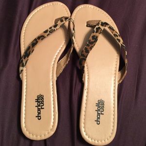 Animal print sandals