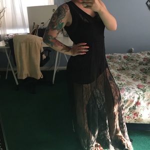 Boutique sheer maxi dress (slip not included)