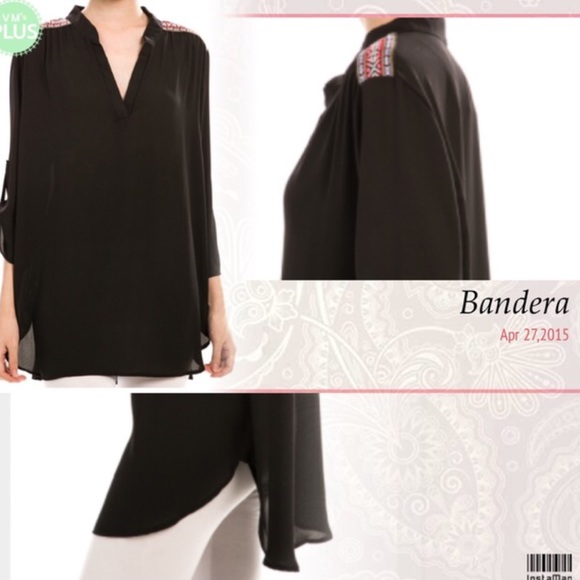 BEAUTIFUL EMBROIDERED SHOULDER TOP - Picture 2 of 2