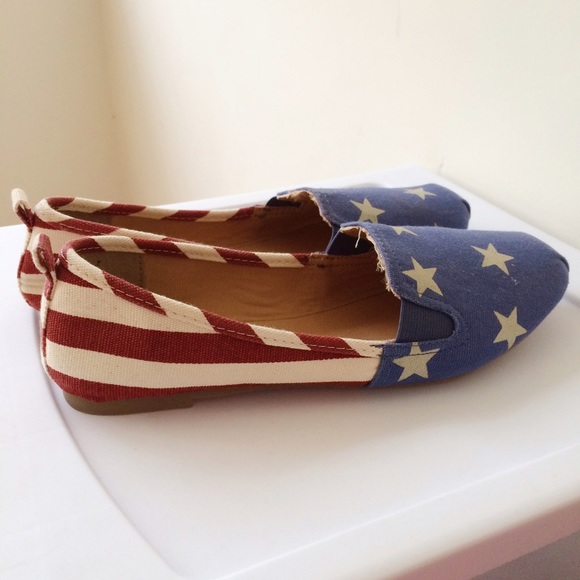 American Flag Casual Flats