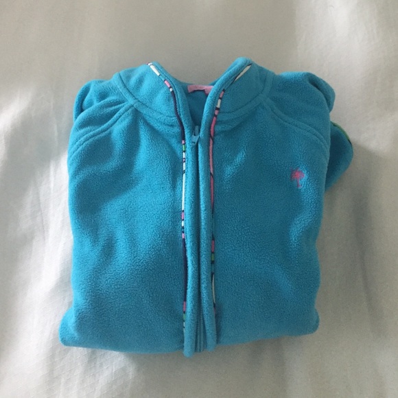 Lily Pulitzer Aqua Polar Fleece Jacket