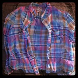 Plaid button-up shirts