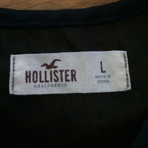 navy blue see through hollister blouse - Picture 3 of 3