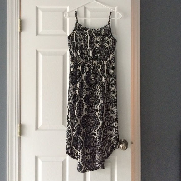 Snakeskin high-low dress