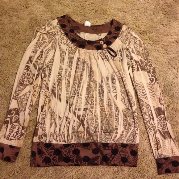 Daytrip long sleeve brown & cream