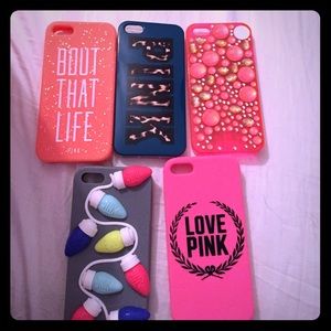 Victoria's Secret PINK iPhone 5/5s cases.
