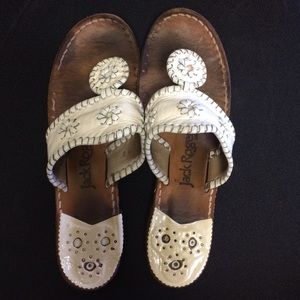 Jack Rogers Sandals, White, Size 8