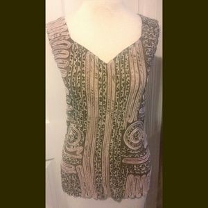 Unique Sleeveless Mesh Top