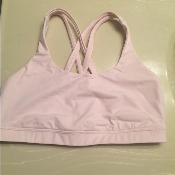 Light Pink Lululemon Energy Bra size 8