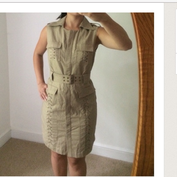 Laundry by Shelli Segal Dresses & Skirts - Laundry Shelli Segel Tan Safari Dress