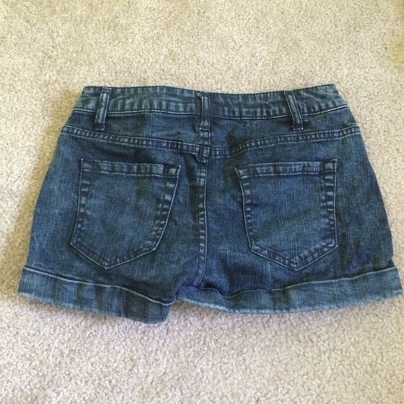 blue denim high rise forever 21 shorts - Picture 2 of 3