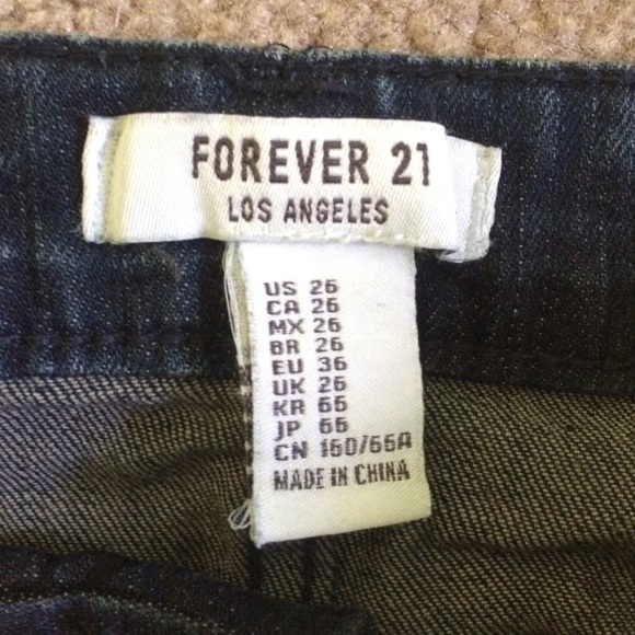 blue denim high rise forever 21 shorts - Picture 3 of 3