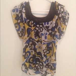Rampage flower silk top
