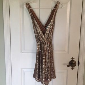 Tobi gold sequin party dress!