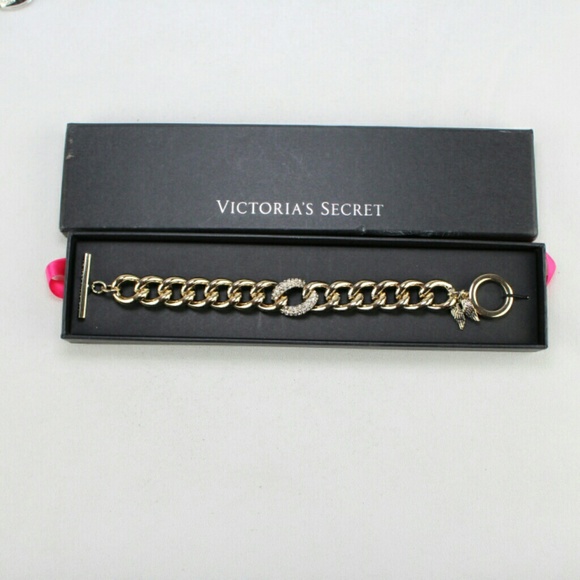BLING ANGEL WINGS BRACELET GOLD LINK NIB