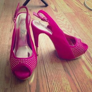 De Blossom Collection Pink and Gold heels