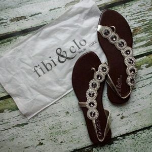 fibi & clo Smoke Cascade sandals