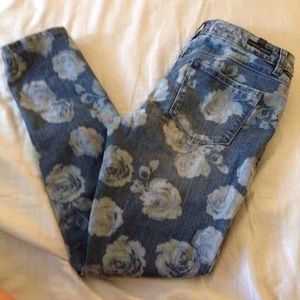 Floral Print Jeans