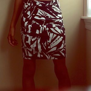 Black and white Pencil Skirt