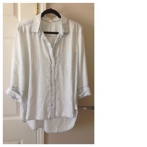 Anthropologie cloth and stone chambray tunic L