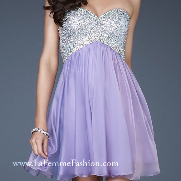 La Femme short formal dress