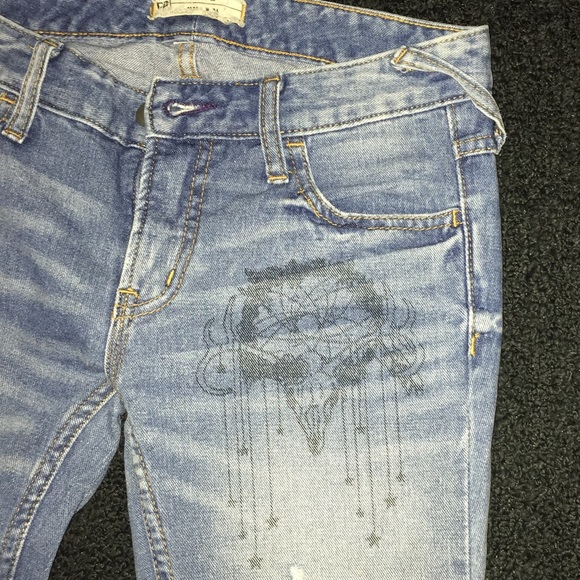 Free People skull flare jeans