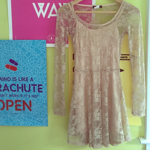 Cream colored lace dress