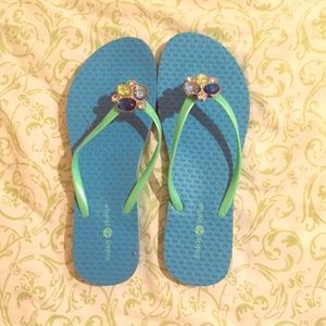 Teal Lindsay Phillips flip flops. New never worn.