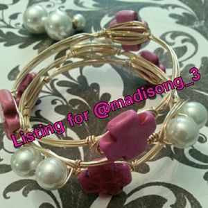 Pearl bangle bracelet for Madisong_3