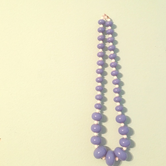 blue and white necklace