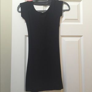 Black dress with pink cut out in back